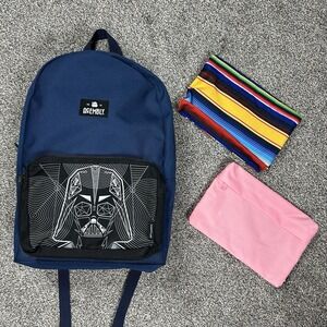 AcEmbly Backpack Star‎ Wars Interchangeable Front Pockets Blue Bag Travel Bag